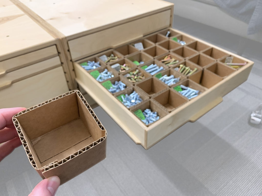 diy cardboard box storage ideas