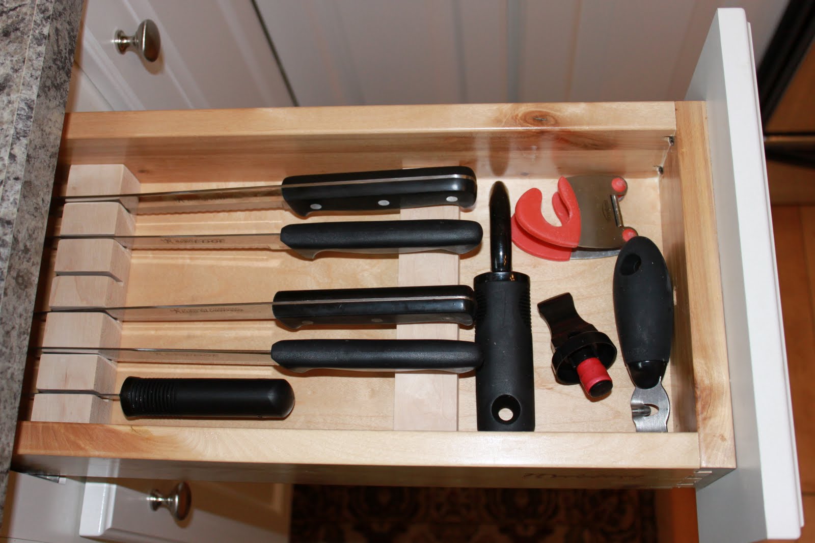 diy knife drawer organizer