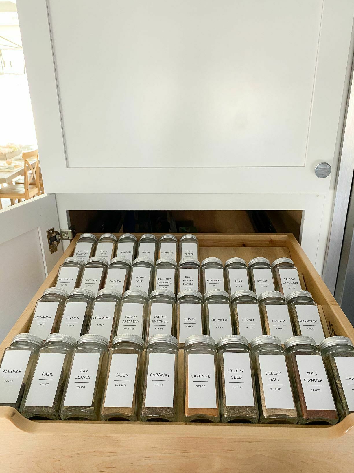 diy spice drawer organizer