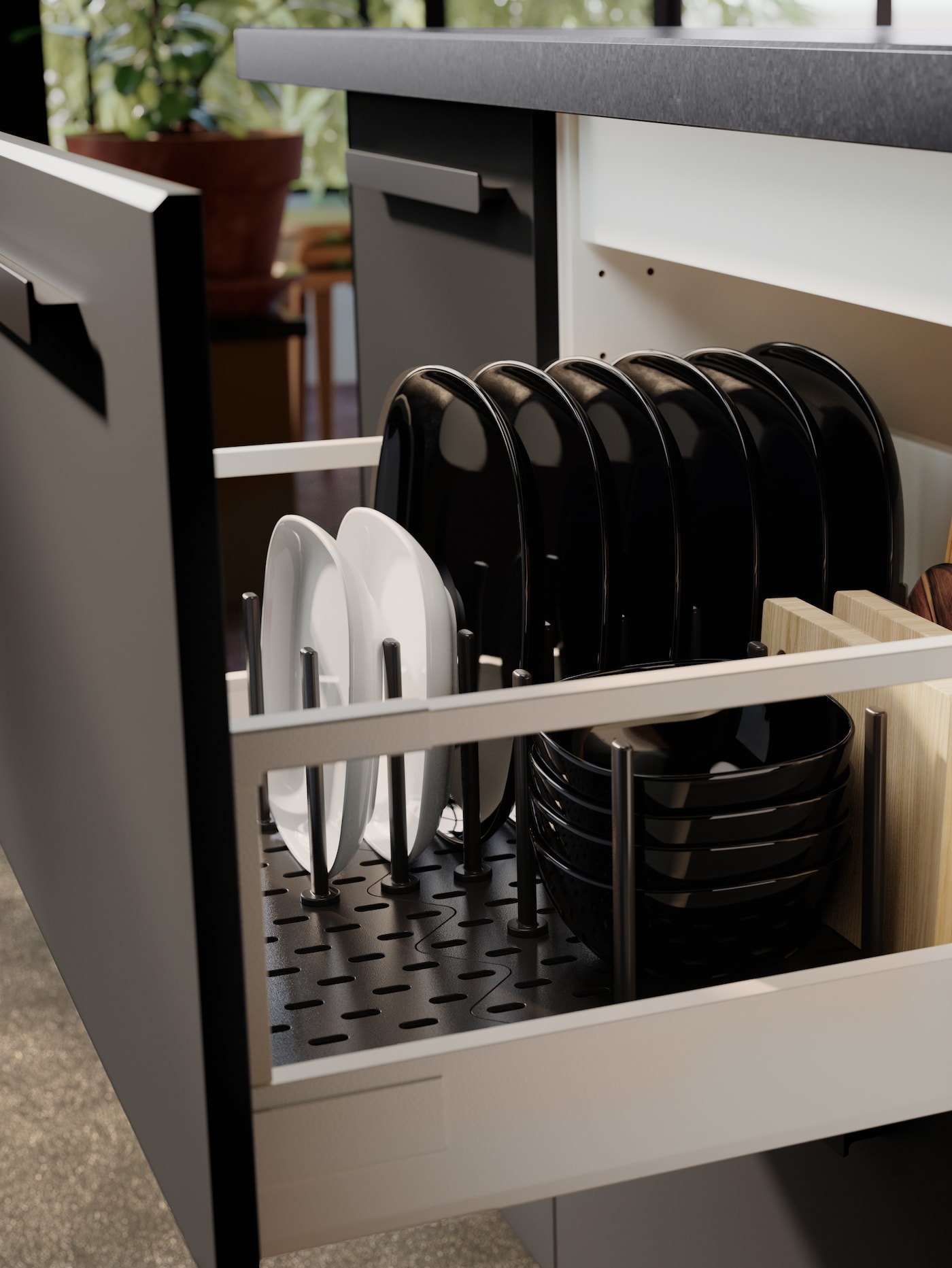 ikea plate drawer organizer