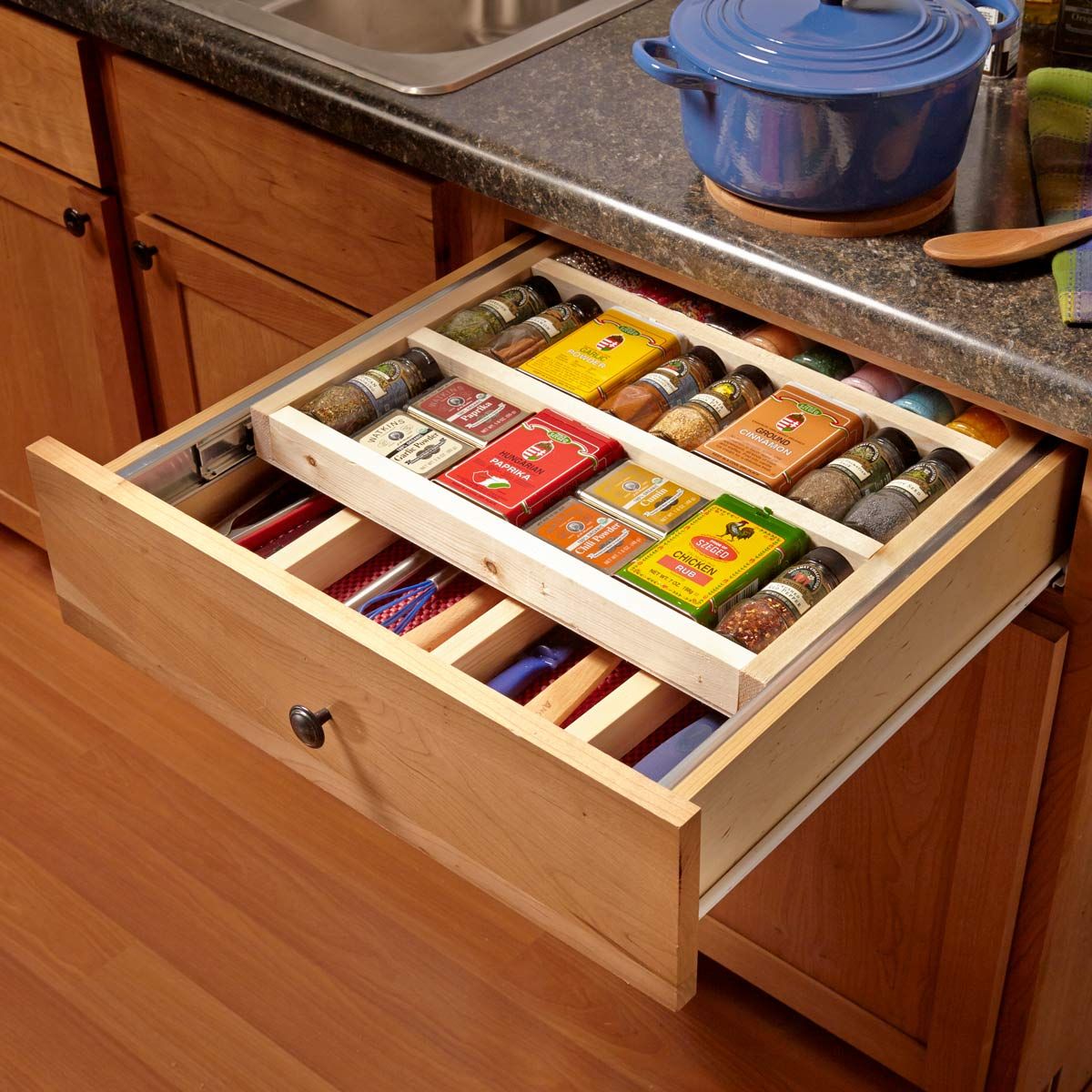 spice drawer organizer diy