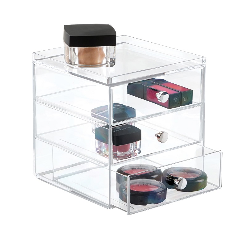 interdesign 3 drawer storage organizer clear