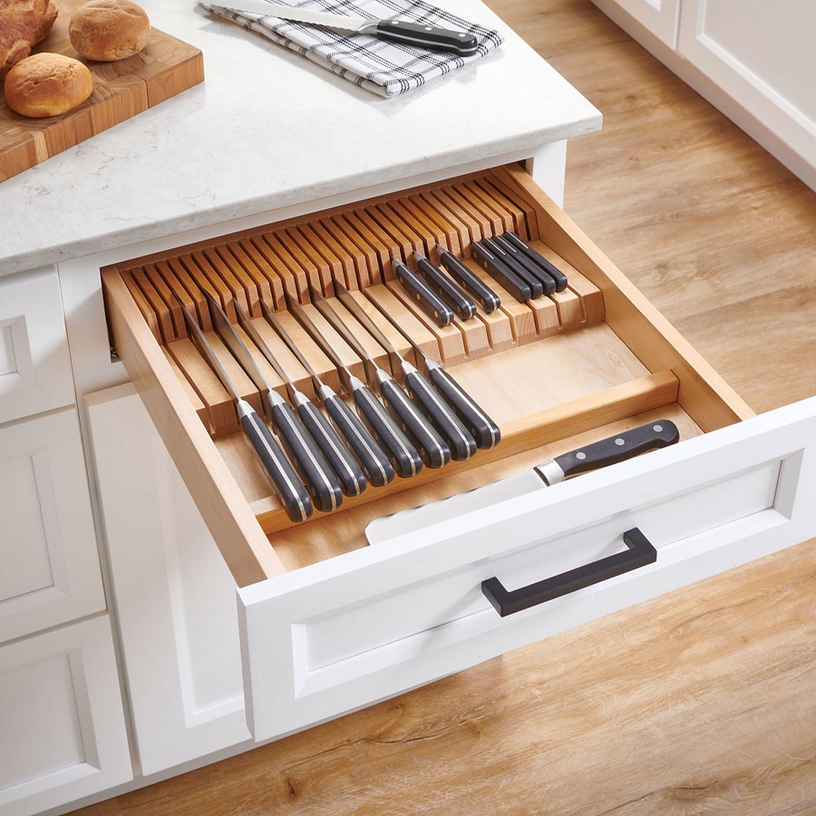 diy knife drawer organizer