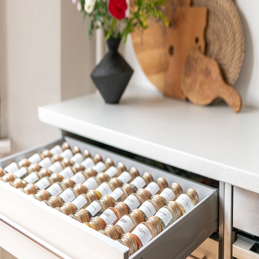 diy spice drawer organizer