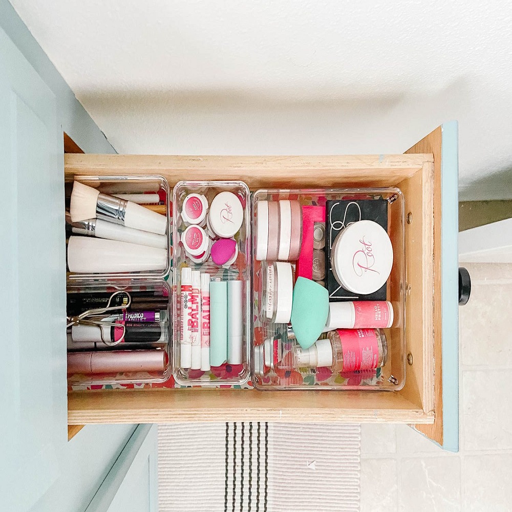 diy bathroom drawer organizer