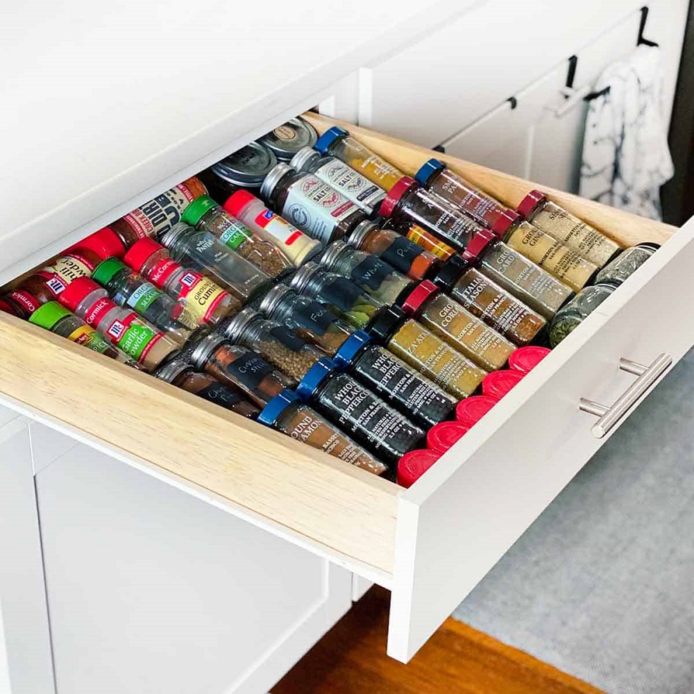 spice drawer organizer diy