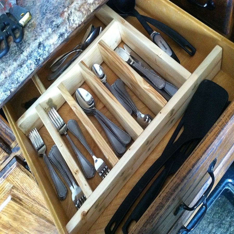 diy silverware drawer organizer