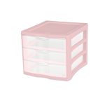 pink 3 drawer organizer